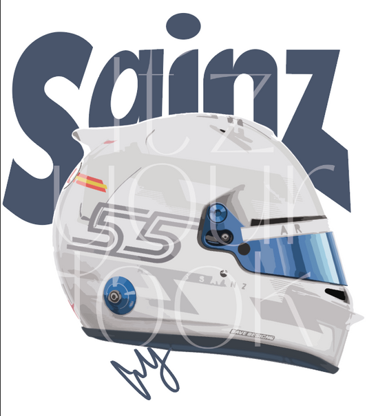 Casco Carlos Sainz (png descargable)